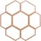 Ekena Millwork Florin Wood Fretwork Pierced Ceiling Medallion, Cherry, 22"OD x 7 3/4"ID x 3/8"T CMWP22X22X0375FOCH - alternate 1